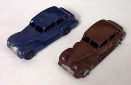 DINKY TOYS 39 SERIES, two unboxed playworn Models from the 1950s, consisting of an Oldsmobile and