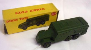 DINKY TOYS NO 677, a very good boxed Military Green AEC Armoured Command Vehicle, in a good box