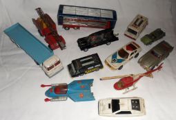 CORGI TOYS, VARIOUS NUMBERS, thirteen various playworn Corgi Toys from the 1950s onwards,
