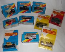 MATCHBOX TOYS (VARIOUS NUMBERS), ten mint see-though plastic/card boxed 1-75 Series Lesney