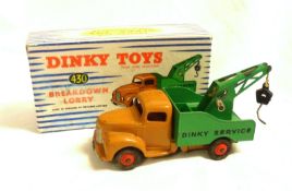 DINKY TOYS NO 430, a good boxed Brown and Green Commer Breakdown Lorry (a few small chips and box