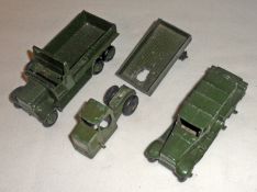 DINKY TOYS 150/160 ETC SERIES, three unboxed playworn Models from the 1950s, including a 6-wheeled