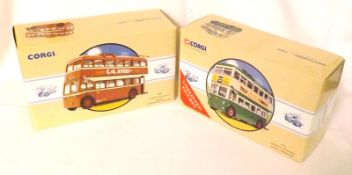 CORGI CLASSICS BUSES NOS 97316/800, two mint boxed Double Decker Trolley Buses, “Ipswich
