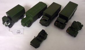 DINKY TOYS (MILITARY VEHICLES) NOS 621, 622, 623, 677, 674 AND 686, six slightly playworn Military