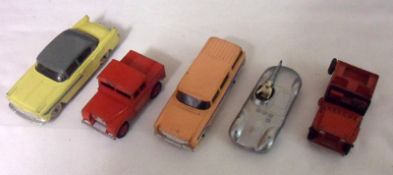 DINKY TOYS NOS 173, 174, 200, 238, 255 AND 405, six mostly slightly playworn Cars including a Grey