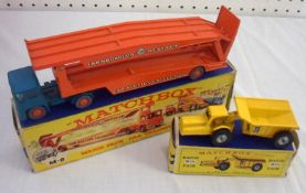 MATCHBOX TOYS “MAJOR” PACKS BY LESNEY NOS M8 AND M10, a very good Orange and Turquoise M8