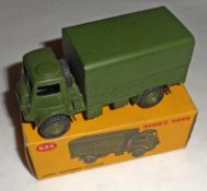 DINKY TOYS NO 623, a very good boxed Bedford Military Green 623 Army Covered Wagon in a very good