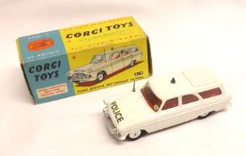 CORGI TOYS NO 419, a very good boxed White Ford Zephyr Motorway Police Car with small roof light and