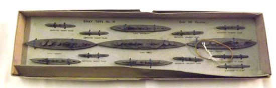 DINKY TOYS (PRE WAR) NOS 50A TO 50K, a very good for age pre-war “Ships of the British Navy” Boxed