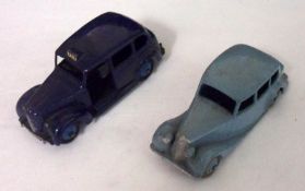 DINKY TOYS 40 SERIES, two unboxed playworn Models from the 1950s, including a 40B Triumph 1800 and a