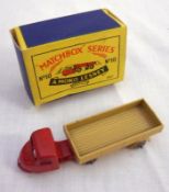 MATCHBOX TOYS BY LESNEY NO 10, a good (two minute chips) scarce Red and Light Brown Scammelll Scarab