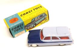 CORGI TOYS NO 424, a slightly “bloomed” but otherwise virtually unmarked Pale and Dark Blue Ford