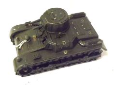 GAMA TOYS, a German Tank with key and working mechanism (two tools and one headlight missing),