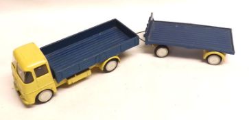CORGI TOYS NOS 456 AND 101, a good 456 Blue and Yellow ERF 44G Truck; together with a good Blue