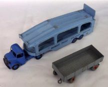 DINKY TOYS (SUPERTOYS) NO 982, a playworn two-tone Blue 982 Bedford Articulated Car Transporter,