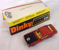 DINKY TOYS NO 213, a good bright partially boxed Maroon and Black Ford Capri Rally Car with Racing