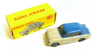 DINKY TOYS NO 175, a very slightly playworn boxed (a few small chips) Blue and Grey Hillman Minx