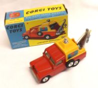 CORGI TOYS NO 477, a very good bright boxed Red and Yellow Land Rover Breakdown Truck, complete with