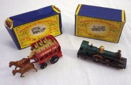 YESTERYEARS BY LESNEY (MATCHBOX) NOS Y12 AND Y14, a good Red Y12 Horse-Drawn Bus with a good box;