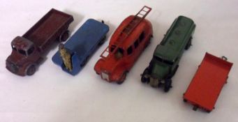 DINKY TOYS NOS 14A, 25D, 25H, 25G, 30J AND 442, six mostly playworn small Trucks including a Blue