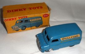 DINKY TOYS NO 481, a good slightly playworn boxed Blue Bedford Van “Ovaltine”, in a poor box (