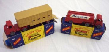 MATCHBOX TOYS “MAJOR” PACK BY LESNEY NOS M7 AND M8, a good Red and Light Brown M7 Articular Thames