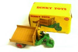 DINKY TOYS NO 342, a very good boxed Brown and Cream Motocart, in a poor box (two flaps missing)