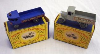 YESTERYEARS BY LESNEY (MATCHBOX) NOS Y4 AND Y6, a mint boxed Y4 Sentinel Steam Wagon with grey metal