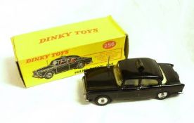 DINKY TOYS NO 256, a very good boxed Black Humber Hawk Police Patrol Car in a reasonable box