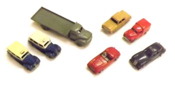 DINKY DUBLO TOYS ETC, NOS 061, 066, 067 AND 068 ETC, seven (five Dinky Dublo) “00” Scale Vehicles in