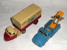 BUDGIE TOYS, two Commercial Vehicles including a good Blue and Yellow Austin Breakdown Truck (towing