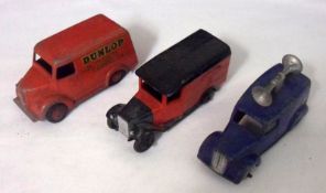 DINKY TOYS 31/34 SERIES, three unboxed playworn Models from the 1950s, including a Trojan Dunlop