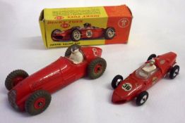 DINKY TOYS NOS 242 AND 232, two Italian Racing Cars, a Red 242 Ferrari in very good condition, in