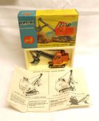 CORGI TOYS NO 1128, a mint boxed Orange, Yellow and Grey Priestman Cub V Luffing Shovel with leaflet