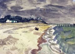 * CLAUDE ROGERS (1907-1979) SOUTHWOLD pen, ink and watercolour, signed and dated 1934 and