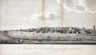 AFTER POWLES ENGRAVED BY J COOK A PERSPECTIVE VIEW OF LOWESTOFT FROM THE N.E. BATTERY black and