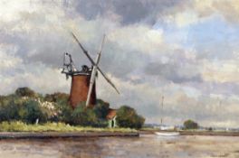 * OWEN WATERS (1916-2004) OBY MILL, R BURE oil on board, signed lower right 16 x 23 ½ins
