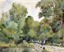 * ROWLAND FISHER (1885-1969) AT LOUND watercolour, signed lower right 13 x 16ins