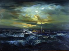 * JACK COX (1914-2007) THE CECIL PAINE LIFEBOAT oil on canvas, signed lower left 29 x 39ins
