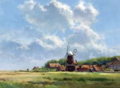 * FRANK WOOTTON (1911-1988) CLEY MILL, NORFOLK oil on board, signed bottom right 11 x 15ins