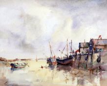 * JACK COX (1914-2007) VIEW OF WELLS watercolour, signed lower left 13 x 16ins