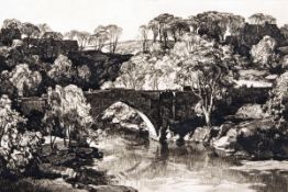 * LEONARD RUSSELL SQUIRRELL, RWS, RE (1893-1979) BRIG OGOWRIE etching, signed in pencil to margin