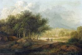 ATTRIBUTED TO WILLIAM HENRY CROME (1806-1873) VIEW ON MOUSEHOLD HEATH, NORWICH oil on panel,