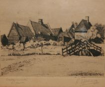 * HENRY JAMES STARLING, ARE (1805-1996) WALBERSWICK, SUFFOLK etching, signed, dated 1935 and