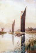 WILLIAM LESLIE RACKHAM (1864-1944) THURNE MOUTH watercolour, signed and inscribed lower left 10 x