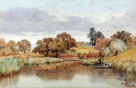 CHARLES HARMONY HARRISON (1842-1902) WROXHAM watercolour, signed and dated 1896 and inscribed with