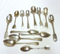 A large mixed lot of assorted George III and later Teaspoons, various dates and makers, weight