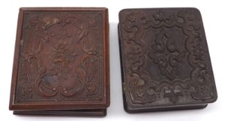 Two Bakelite Folding Photograph Cases, one inscribed “Genuine Union Case Improved S Peck & Co” the