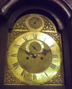 A late 18th/early 19th Century Mahogany Longcase Clock with arched brass dial, John Wood of