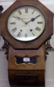 A second half of the 19th Century Walnut and inlaid Dial Clock, Lickert Schwerer and ? – Norwich,